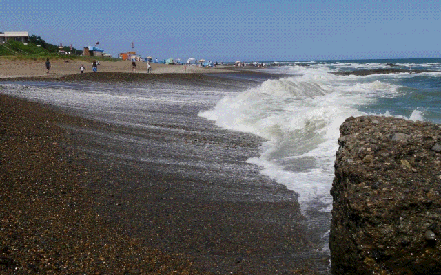 大洗海岸の砂浜
