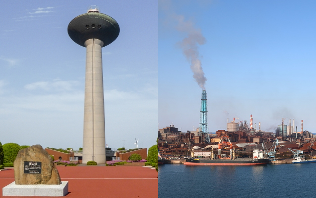 神栖市の港公園と工業地帯