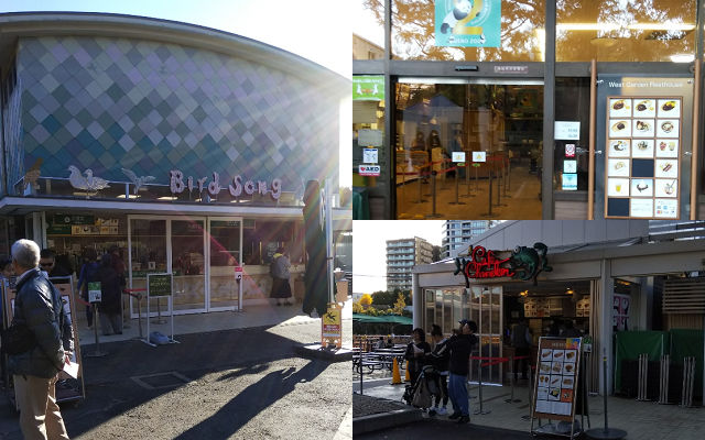 上野動物園の３つのフードショップ